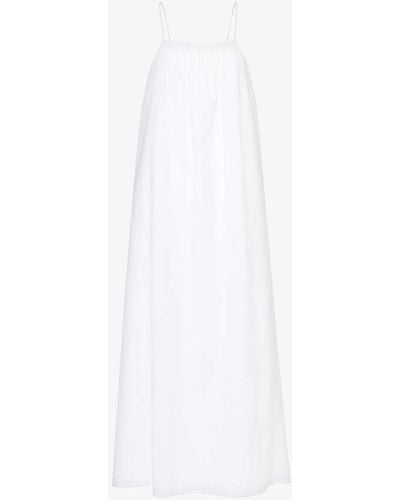 Skin Briah Scoop-neck Organic-cotton Night Dress - White
