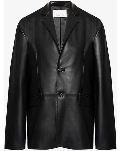 Frankie Shop Olympia Oversized Faux-leather Jacket - Black