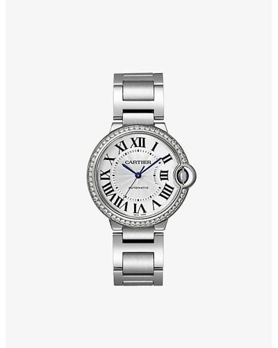 Cartier Crw4bb0024 Ballon Bleu De And 0.78ct Diamond Mechanical Watch - White