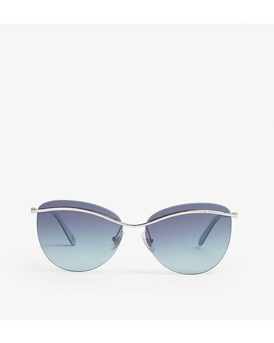 Burberry Tf3057 Butterfly-frame Sunglasses - Blue