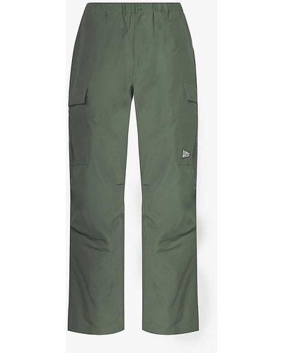 BBCICECREAM Arch Relaxed-fit Straight-leg Cotton-blend Cargo Trousers - Green