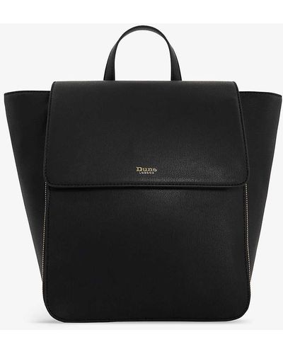 Dune Driven Large Faux-leather Backpack - Black