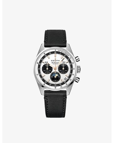 Zenith 03.3400.3610/38.c911 Chronomaster Original Triple Calendar Stainless-steel Automatic Watch - Black