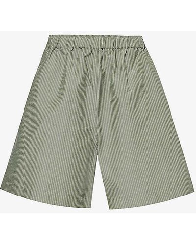 Sunspel X Nigel Cabourn Ripstop Cotton-blend Shorts - Green