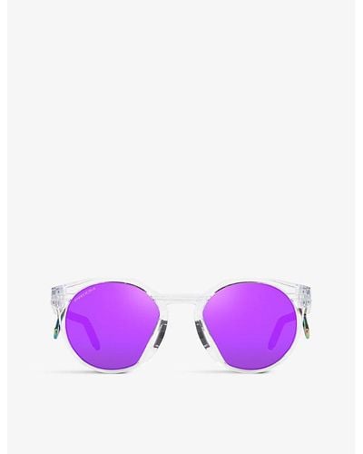 Oakley Oo9279 Hstn Metal Round-frame O Mattertm Sunglasses - Purple