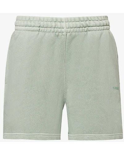 GYMSHARK Everywear Comfort Logo-embossed Cotton-jersey Shorts - Green