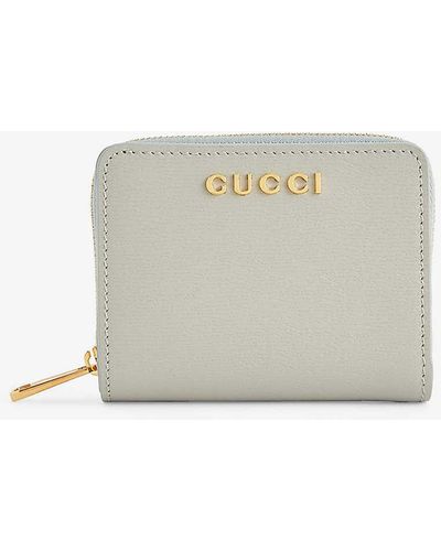 Gucci Logo-plaque Leather Wallet - White