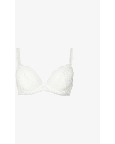 Aubade Toujours Stretch-lace Plunge Bra - White