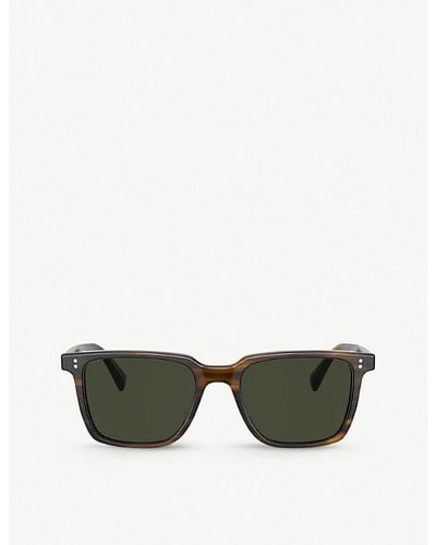 Oliver Peoples Ov5419su Lachman Sun Acetate Glass Square-frame Sunglasses - Green