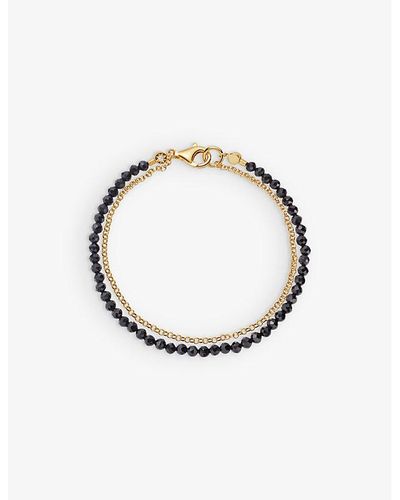 Astley Clarke Biography 18ct Yellow Gold-plated Vermeil Sterling-silver And Spinel Bracelet - Metallic