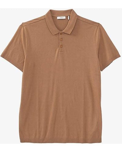 IKKS Regular-fit Short-sleeve Cotton Polo Shirt - Brown