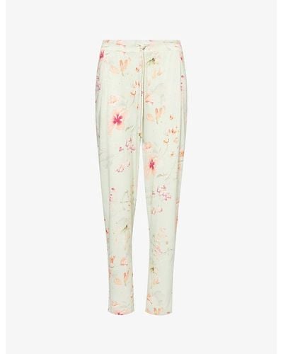 Hanro Printed Relaxed-fit Cotton-blend Trouser - White