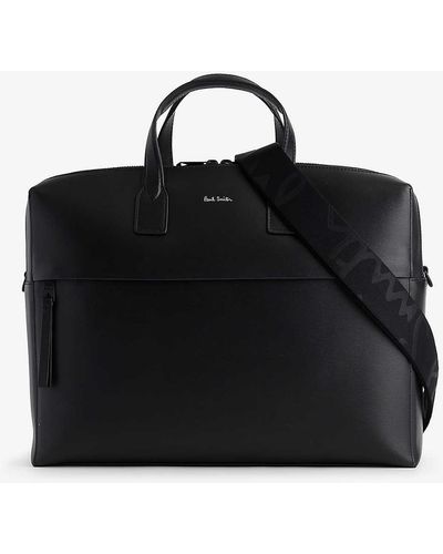 Paul Smith Foil-logo Leather Top-handle Bag - Black