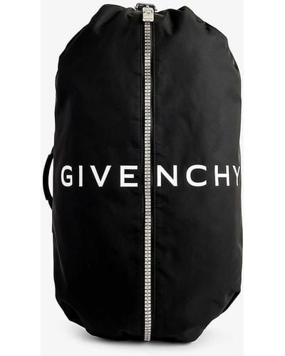 Givenchy G-zip Adjustable-strap Woven-blend Backpack - Black