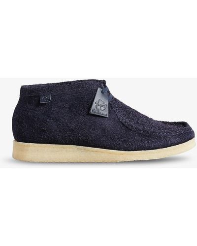 Ted Baker X Padmore & Barnes Leather Moccasins Boots - Blue