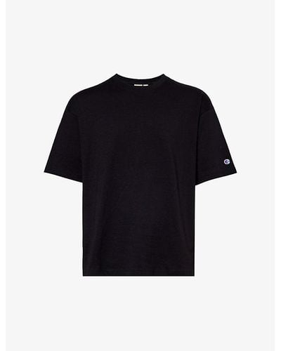 Champion Brand-appliqué Regular-fit Cotton-jersey T-shirt - Black