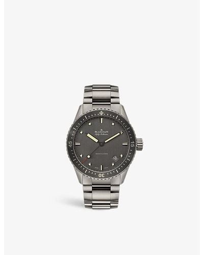 Blancpain 5000 1210 98s Fifty Fathoms Titanium Automatic Watch - Gray