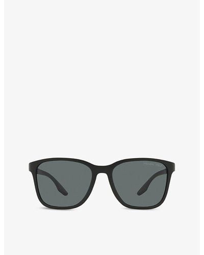 Prada Linea Rossa Ps 02ws Square-frame Acetate Sunglasses - Black