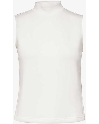 Spanx Airessentials High-neck Stretch-woven T-shirt - White
