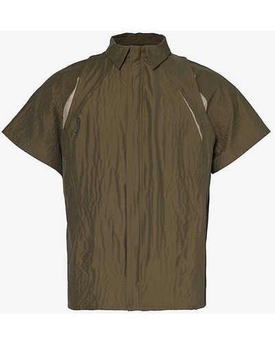 Saul Nash Winchmore Seersucker-textured Shell Shirt X - Green
