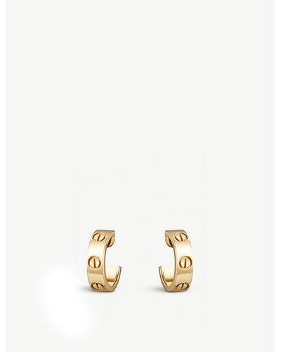 Cartier Love 18ct Yellow-gold Hoop Earrings - Metallic