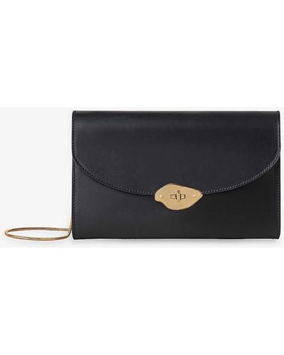 Mulberry Lana Leather Clutch Bag - Black