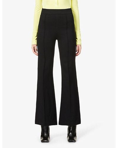 Spanx Flared High-rise Stretch-woven Trousers - Black