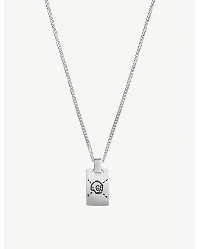 Gucci Ghost Sterling Silver Skull Necklace - White