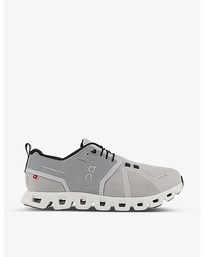 On Shoes Cloud 5 Waterproof Low-top Mesh Sneakers - Grey