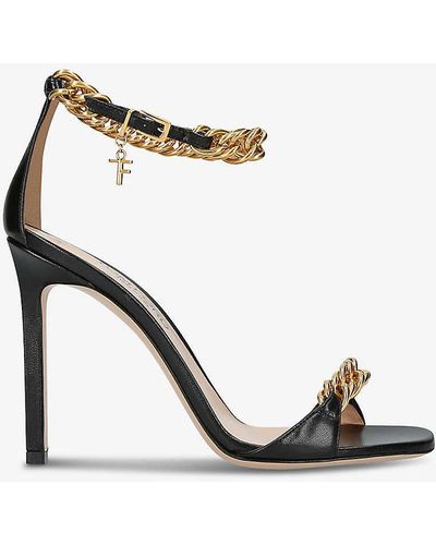 Tom Ford Chain-strap 105 Leather Heeled Sandals - Multicolour