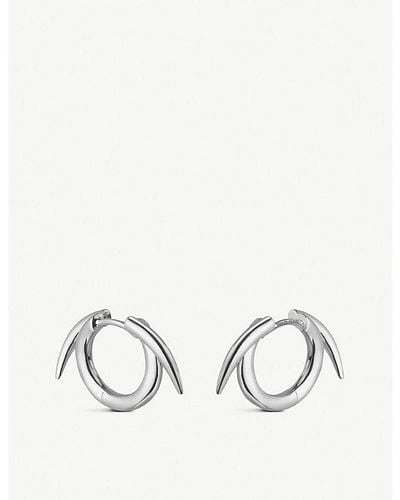 Shaun Leane Thorn Hoop Sterling Silver Earrings - Metallic