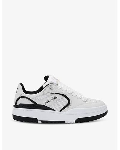 Naked Wolfe Ambition Brand-patch Low-top Leather Sneakers - White