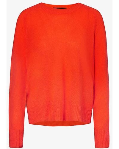 360cashmere Taylor Round-neck Relaxed-fit Cashmere Knitted Jumper - Red