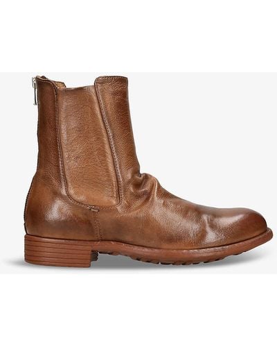 Officine Creative Calixte 049 Leather Chelsea Boots - Brown