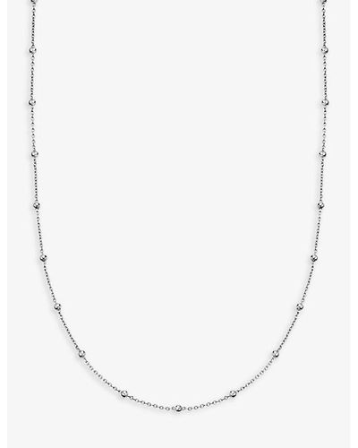 Astley Clarke Aurora Station Beaded Sterling-silver Chain Necklace - White