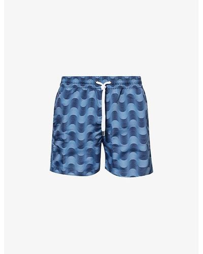 Frescobol Carioca Copa Selva Recycled-polyester Swim Shorts X - Blue