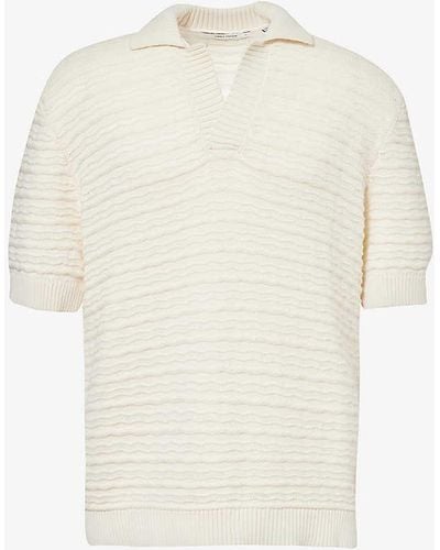 Daily Paper Jabir Crochet-knit Cotton Polo Shirt - White