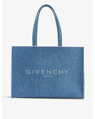 Givenchy G-tote Large Denim Tote Bag - Blue