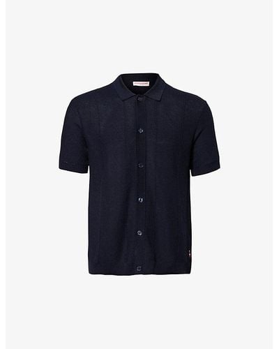 Orlebar Brown Tiernan Regular-fit Knitted Cotton Polo Shirt Xx - Blue
