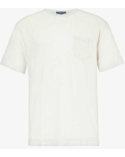 Frescobol Carioca Carmo Patch-pocket Linen T-shirt - White