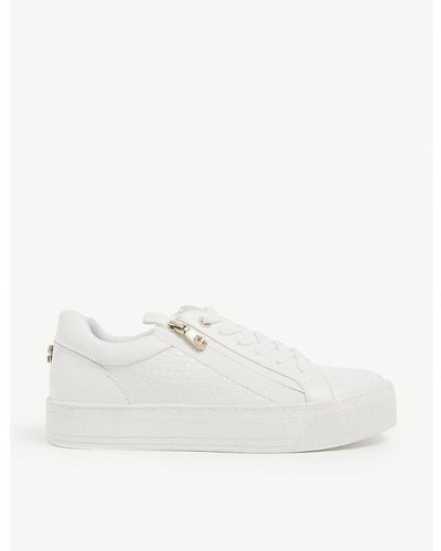 Carvela Kurt Geiger Junior Zip Faux-leather Sneakers - White