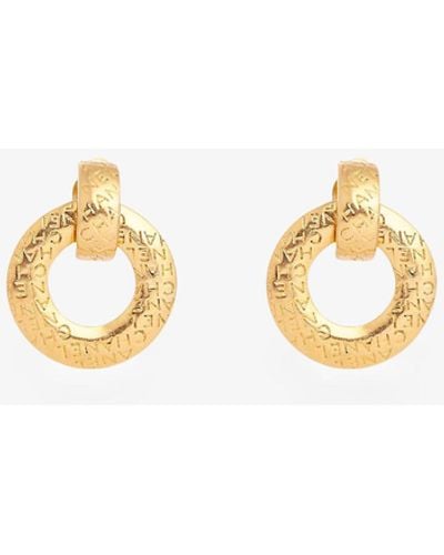 Susan Caplan Pre-loved Chanel 80s 22ct Yellow Gold-plated Clip-on Earrings - Metallic