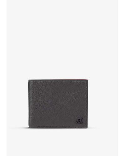 Christian Louboutin Coolcard Logo-plaque Leather Bifold Wallet - Grey