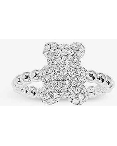 Apm Monaco Yummy Baby Snow Sterling- And Zirconia Ring - White