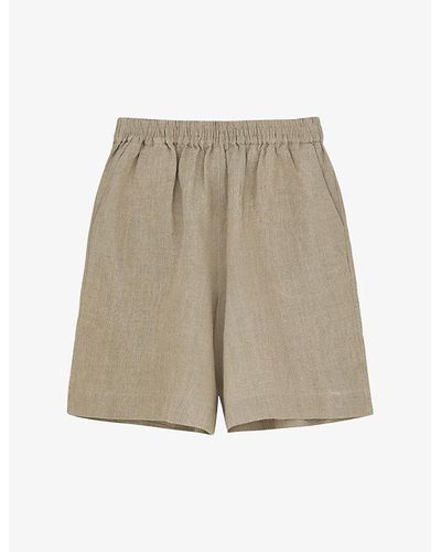 Skall Studio Somerville Relaxed-fit Linen Shorts - Natural