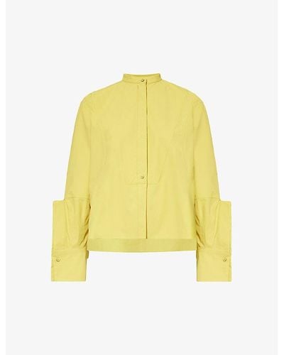 Jil Sander Boxy-fit Long-sleeved Cotton Shirt - Yellow