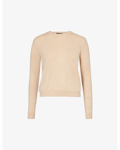 Weekend by Maxmara Mochi Round-neck Wool And Cashmere-blend Sweater X - White