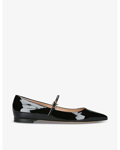 Gianvito Rossi Vernice Buckle-embellished Patent-leather Pumps - Black