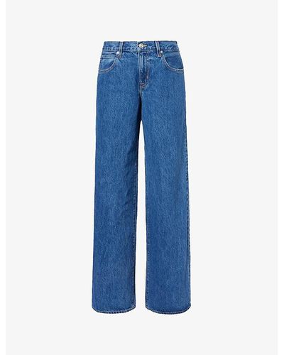 SLVRLAKE Denim Mica Wide-leg Mid-rise Jeans - Blue