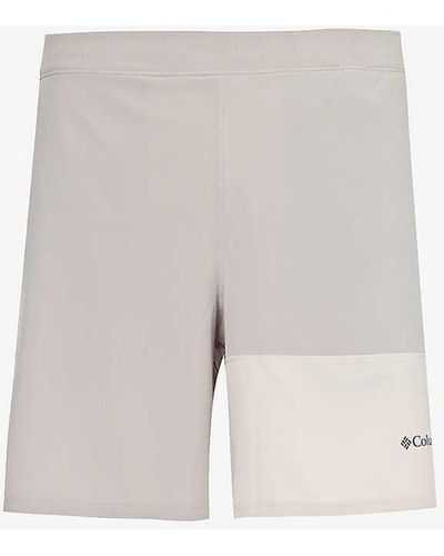 Columbia Hike Branded-print Stretch-woven Shorts - White